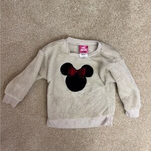 Disney Kids Cream and Black Minnie Mouse Sweatshirt